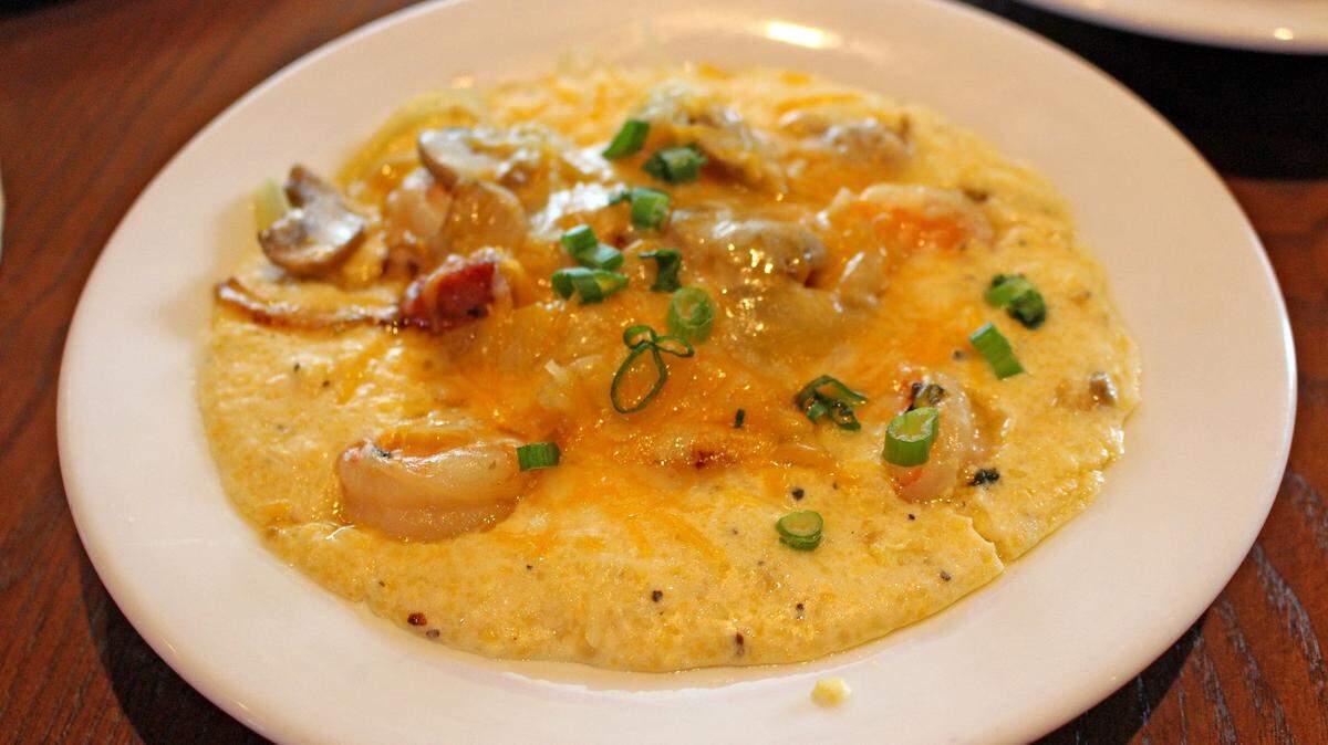 Shrimp and grits is a South Carolina Lowcountry favorite.