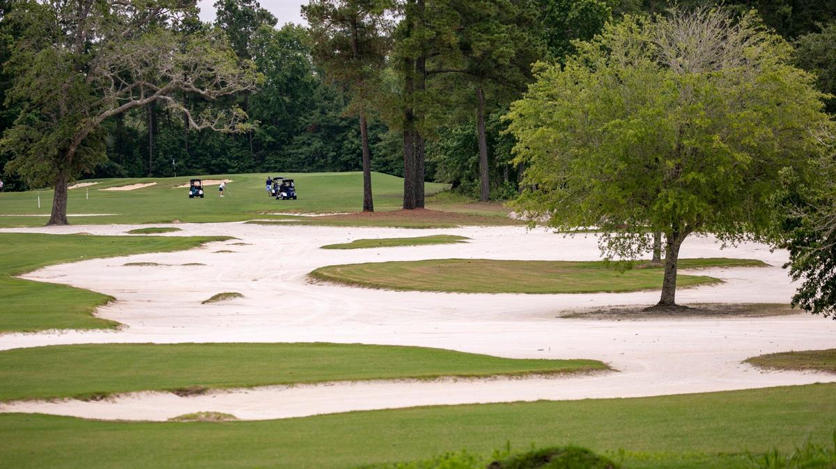 Waste bunkers lay between the 12th and 13th holes at Shaftesbury Glen Golf and Fish Club. With the course closing this summer for renovations, Shaftsbury will add waste bunkers to several more holes.