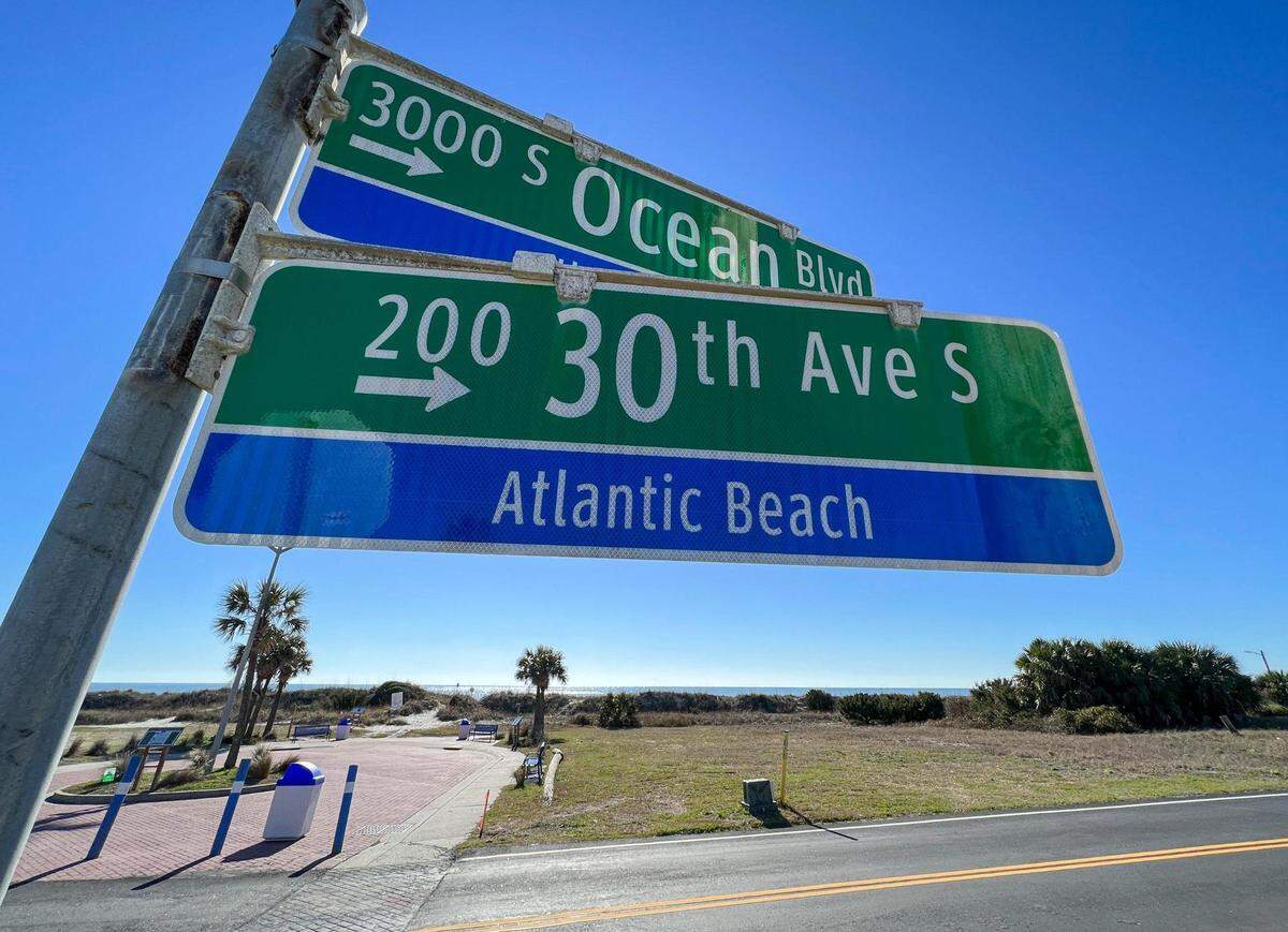 Town leaders are considering the development of a 21-story hotel with 168 rooms and an accompanying multi-level parking garage along the ocean front in Atlantic Beach, S.C. January 24, 2023.