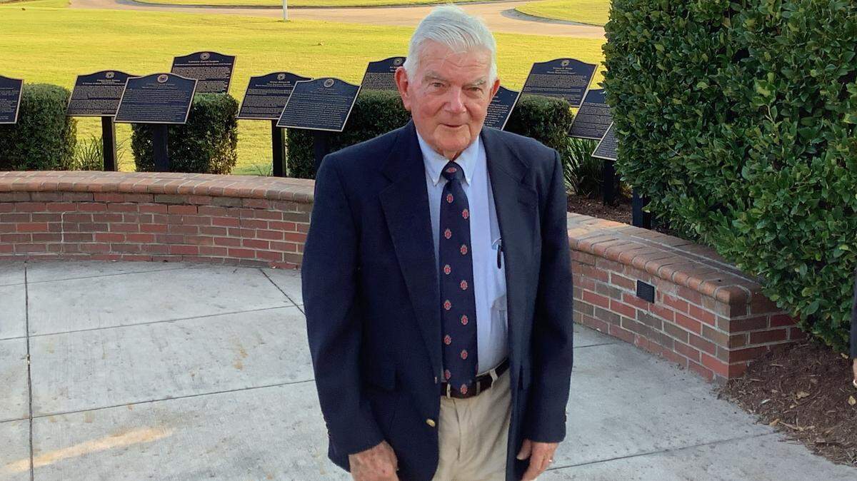 Doc Lachicotte, pictured after his 2021 induction into the Myrtle Beach Golf Hall of Fame at Pine Lakes Country Club, died on Sunday.