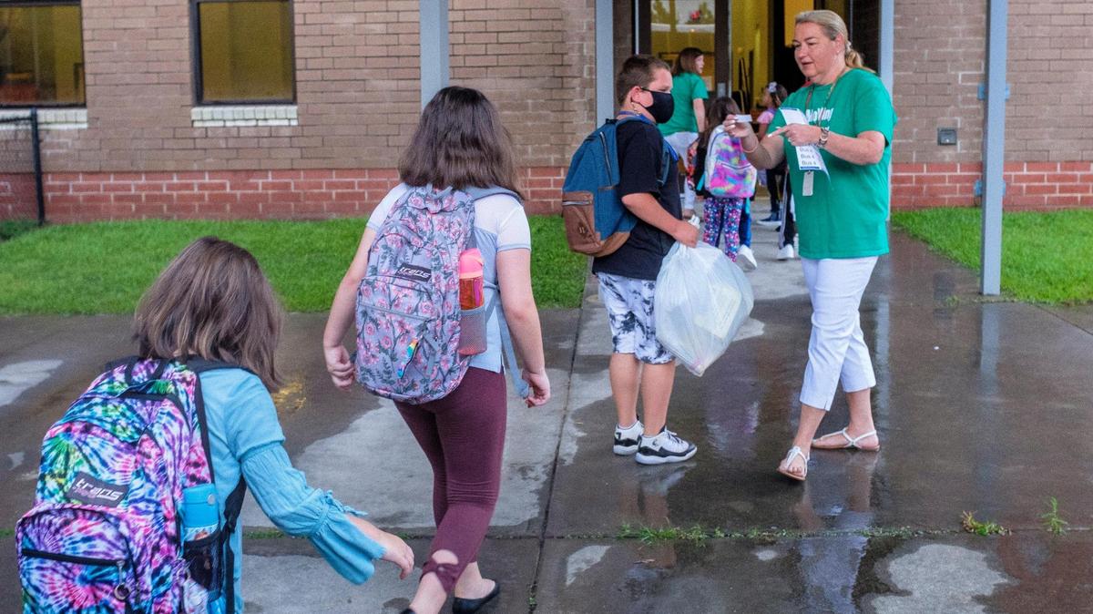 In-person classes resumed today in Horry County Schools. While many teachers, parents and students expressed excitement at being back, some are concerned the the latest spike of COVID-19 cases in South Carolina and what that might mean for the 2021-2022 school year. Aug. 11, 2021.