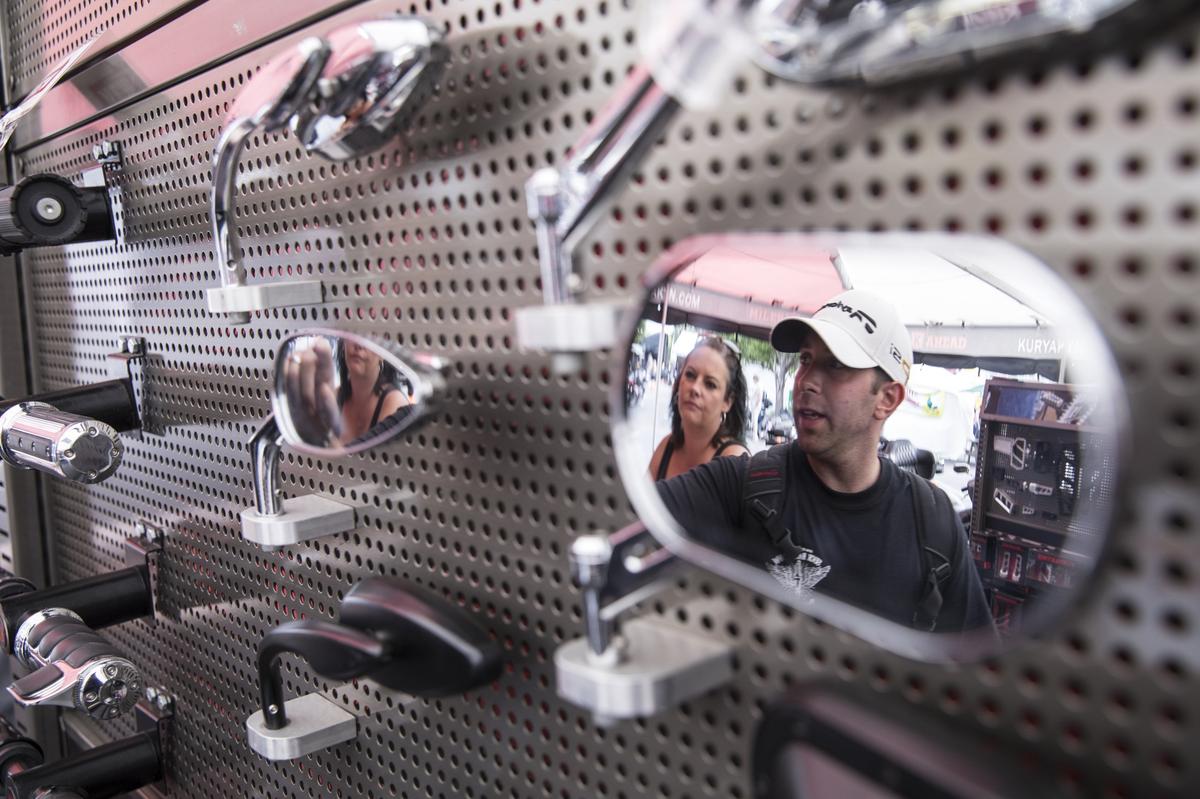 Bikers rumbled throughout North Myrtle Beach today visiting vendors at Barefoot Landing, the Harley Davidson store and many of the entertainment venues for Harley Week 2018. May 17, 2018.