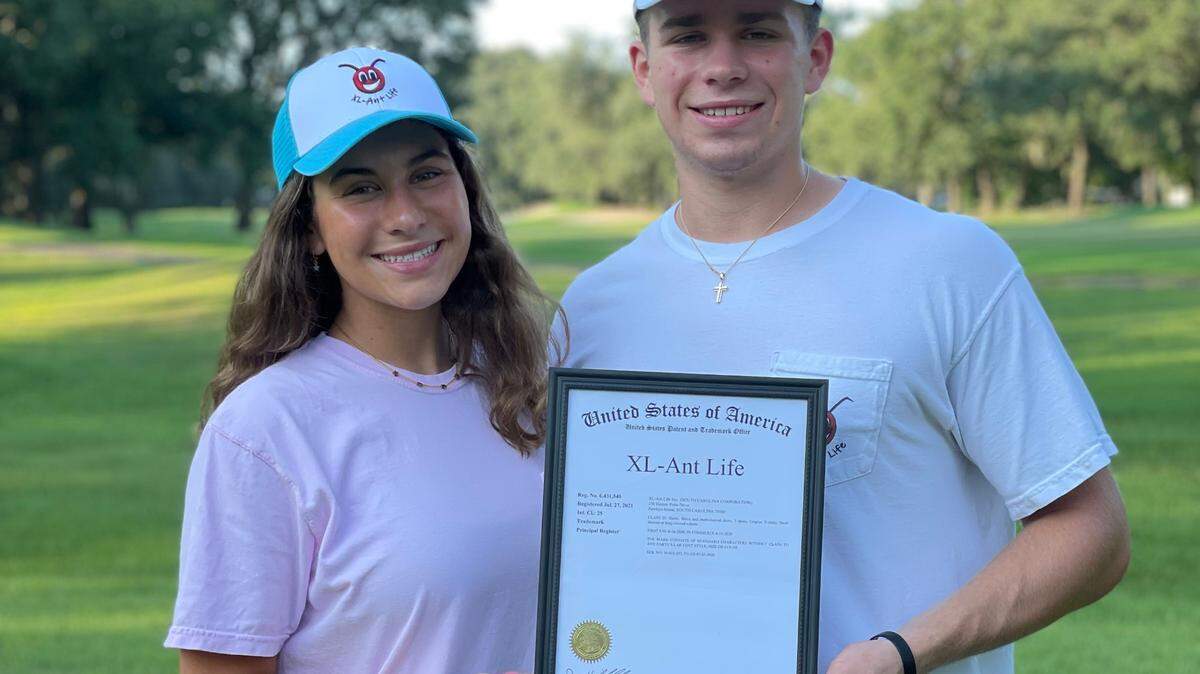 Ella and Connor Fata launched their own clothing and accessory brand, XL-Ant Life, at the start of the pandemic and were awarded a trademark for the brand this summer.