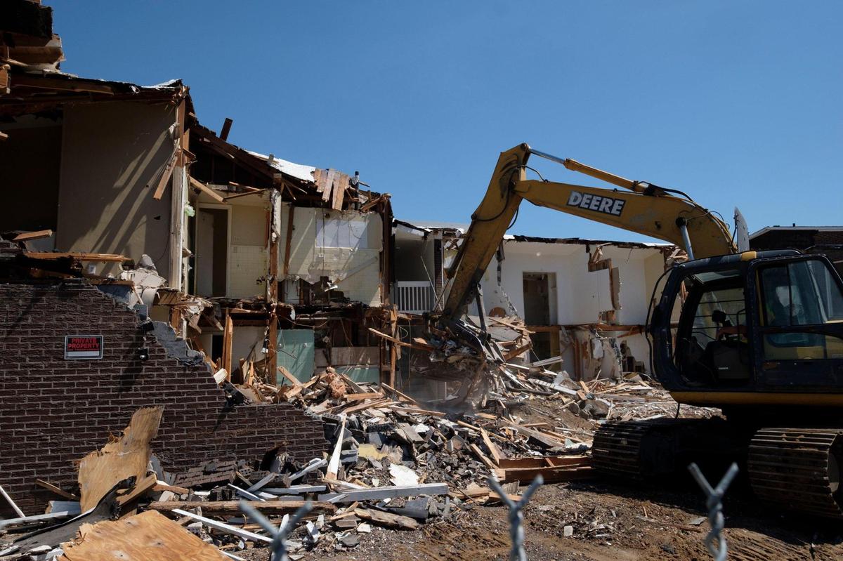 The Sea Nymph motel at 601 North Ocean Boulevard was demolished on Monday as part of a downtown redevelopment plan. The motel, built in the 1960s, had been the site of hundreds of complaints to the police in recent years. Myrtle Beach, S.C. April 11, 2022.