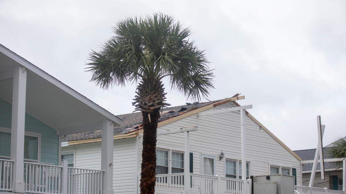 Portions of a roof lay scattered in the canals of Hog Inlet in North Myrtle Beach S.C. after a tornado damaged roofs near 57th Avenue North in North Myrtle Beach, S.C. Hurricane Idalia was downgraded to a tropical storm after hitting the gulf coast of Florida on Wednesday but brought heavy rains, coastal flooding and tornados to the South Carolina coastline. Aug. 31, 2023.
