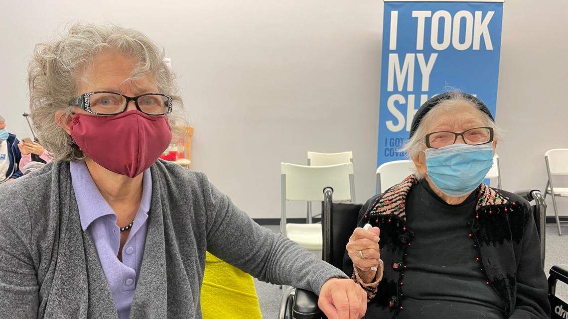‘We were excited’: 106-year-old Pawleys Island woman, daughter get COVID-19 vaccine