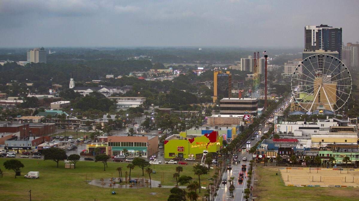 Ocean Boulevard looking north in Myrtle Beach on Aug. 13.