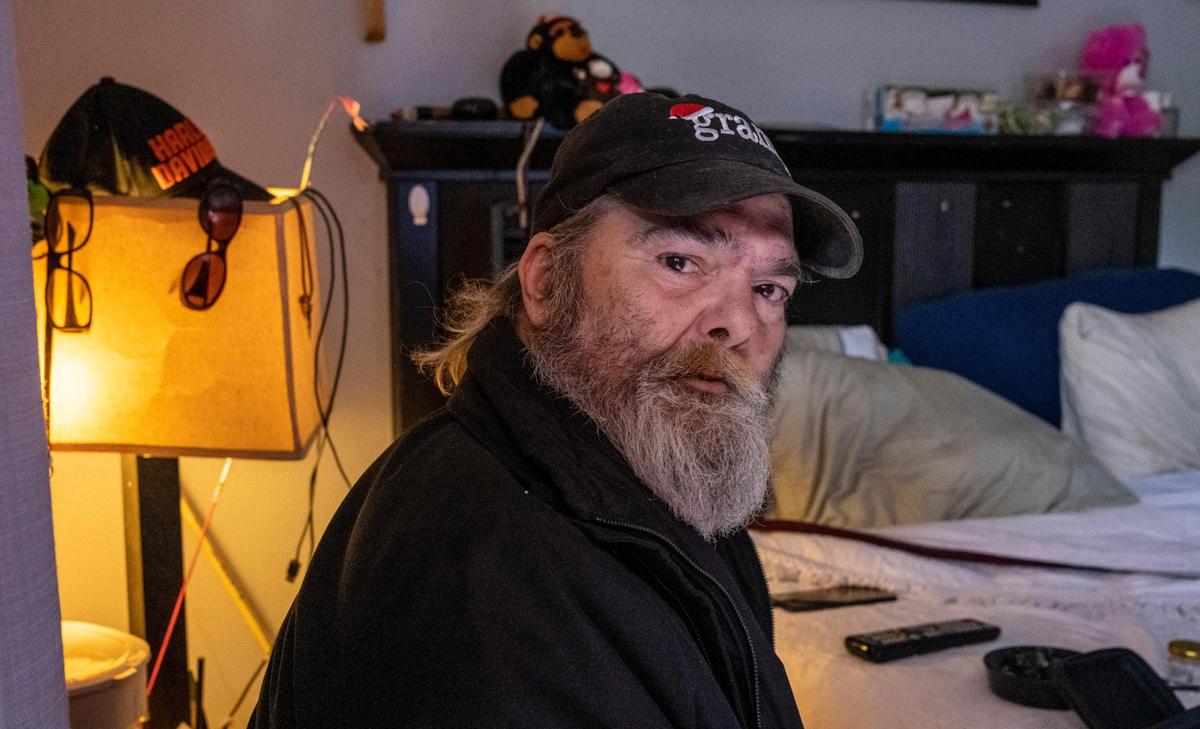 Tony Watkins, a U.S. Army veteran with serious health issues says he will have no where to go if evicted from his apartment at Pace View II in Myrtle Beach, S.C. The former Sea Banks and Rosen Sea motels in Myrtle Beach were converted into multi-family affordable housing units more than a year ago, but has been operating with a business license that only allows short-term rentals. A judge determined that the business is operating illegally and has ordered the owner to immediately remove all tenants. Many of the more than 100 residents are on rental assistance say they have no where to go but have been given notice that they need to be out by April 17th, 2023.