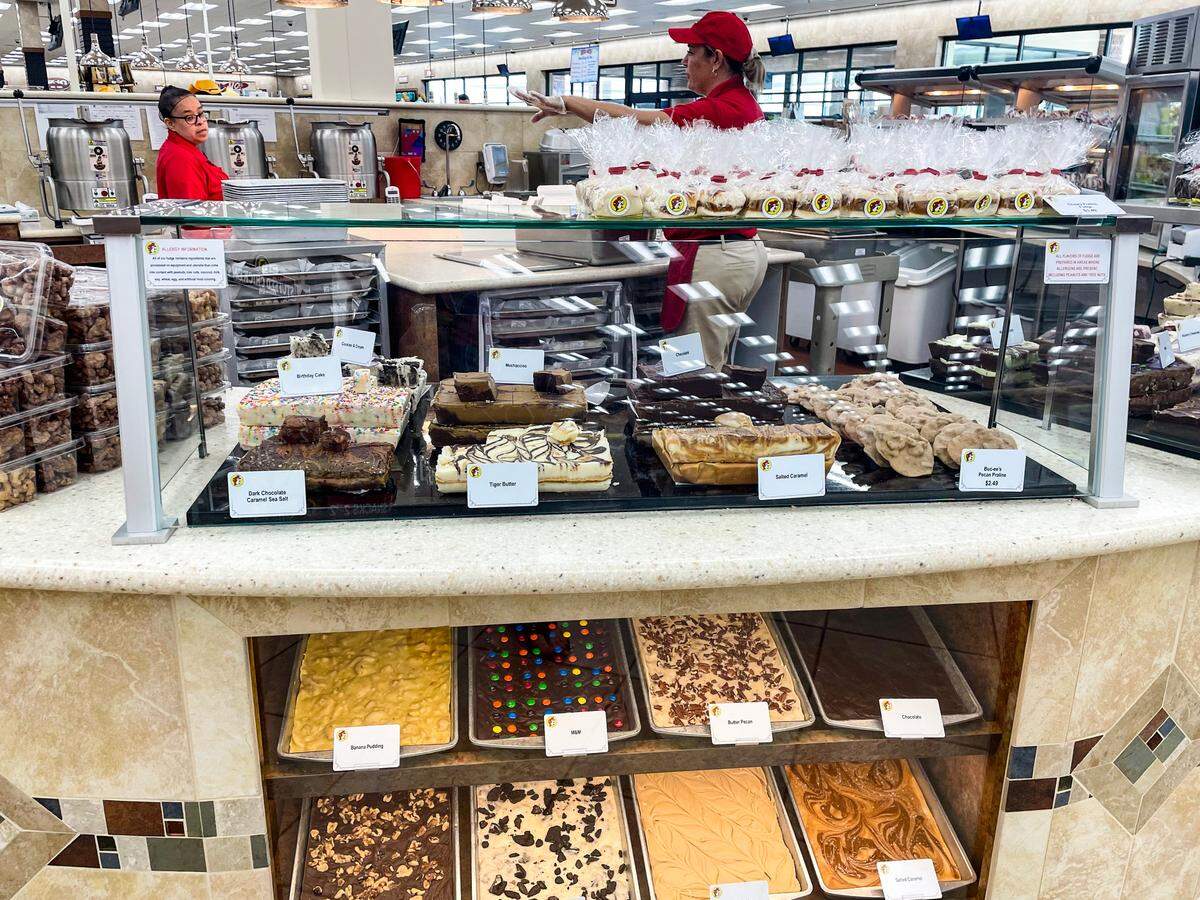 The fudge stand at a Buc-ee’s gas station in Royce City, Texas offers nearly a dozen different flavors.