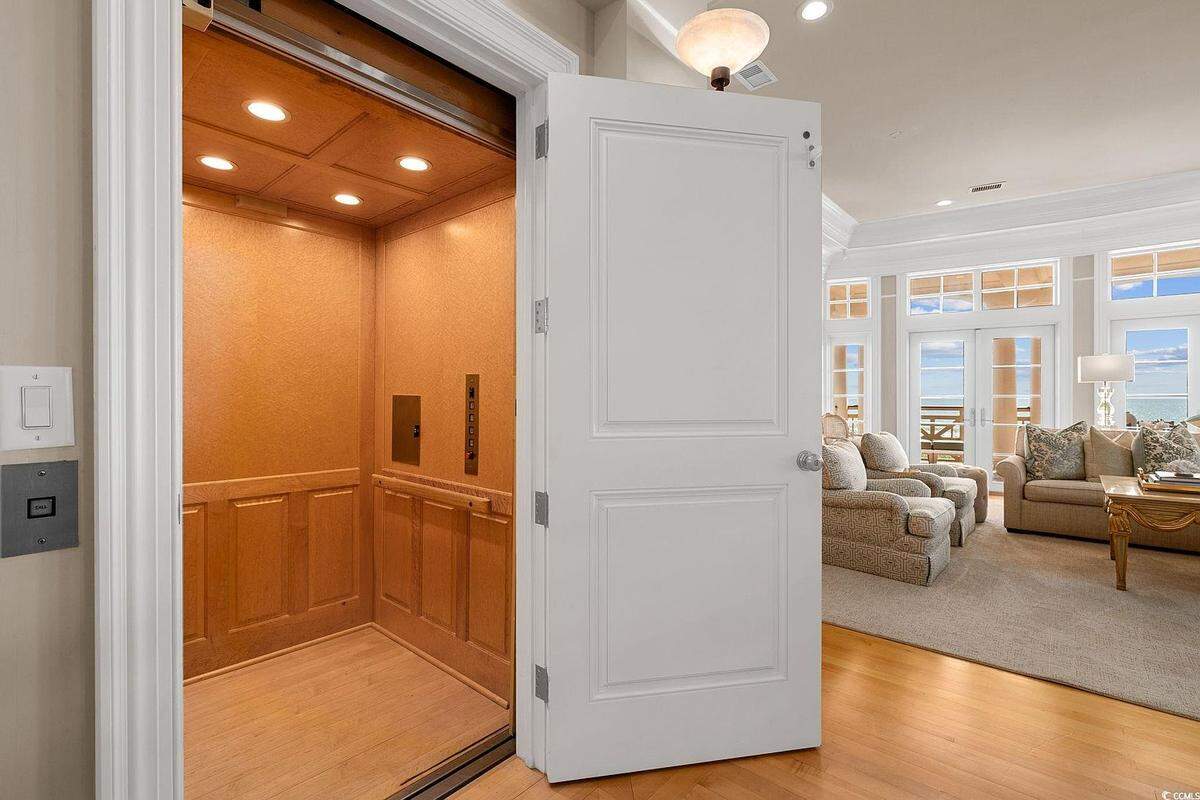 A view of the elevator inside the house.
