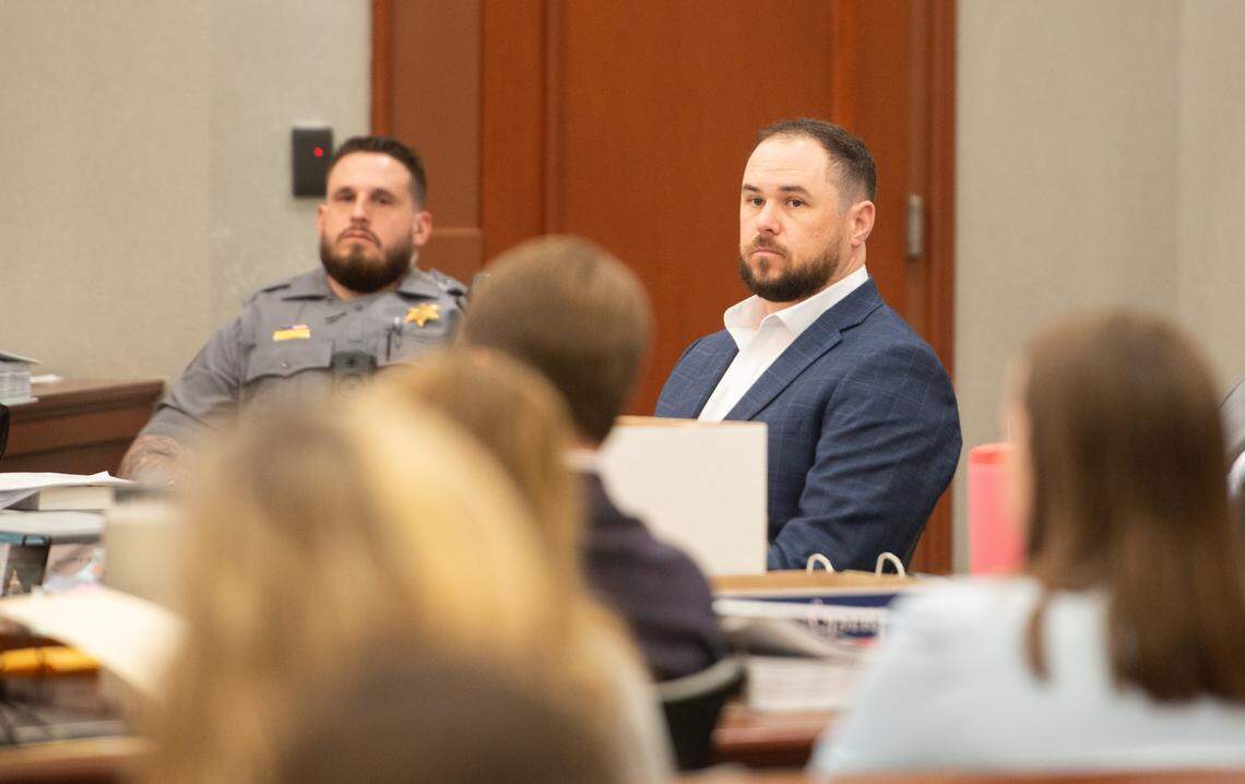 Weldon Boyd sits in a Horry County courtroom Tuesday, Feb. 17, 2026, during a Stand Your Ground hearing. The hearing will determine if Boyd and his friend, Kenneth “Bradley” Williams will be granted immunity under the state law and avoid a civil lawsuit filed by the family of Scott Spivey, who was shot and killed by the two men on Camp Swamp Road in the Longs area on Sept. 9, 2023. The two men have not been charged criminally after their actions were determined to be self-defense under the law.