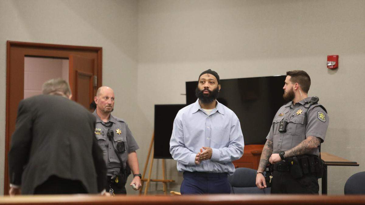Abdullah Seifullah enters the court room in Conway, SC. He is on trial after being accused of murdering 20-year-old David Roldan-Dimas in June 2023.