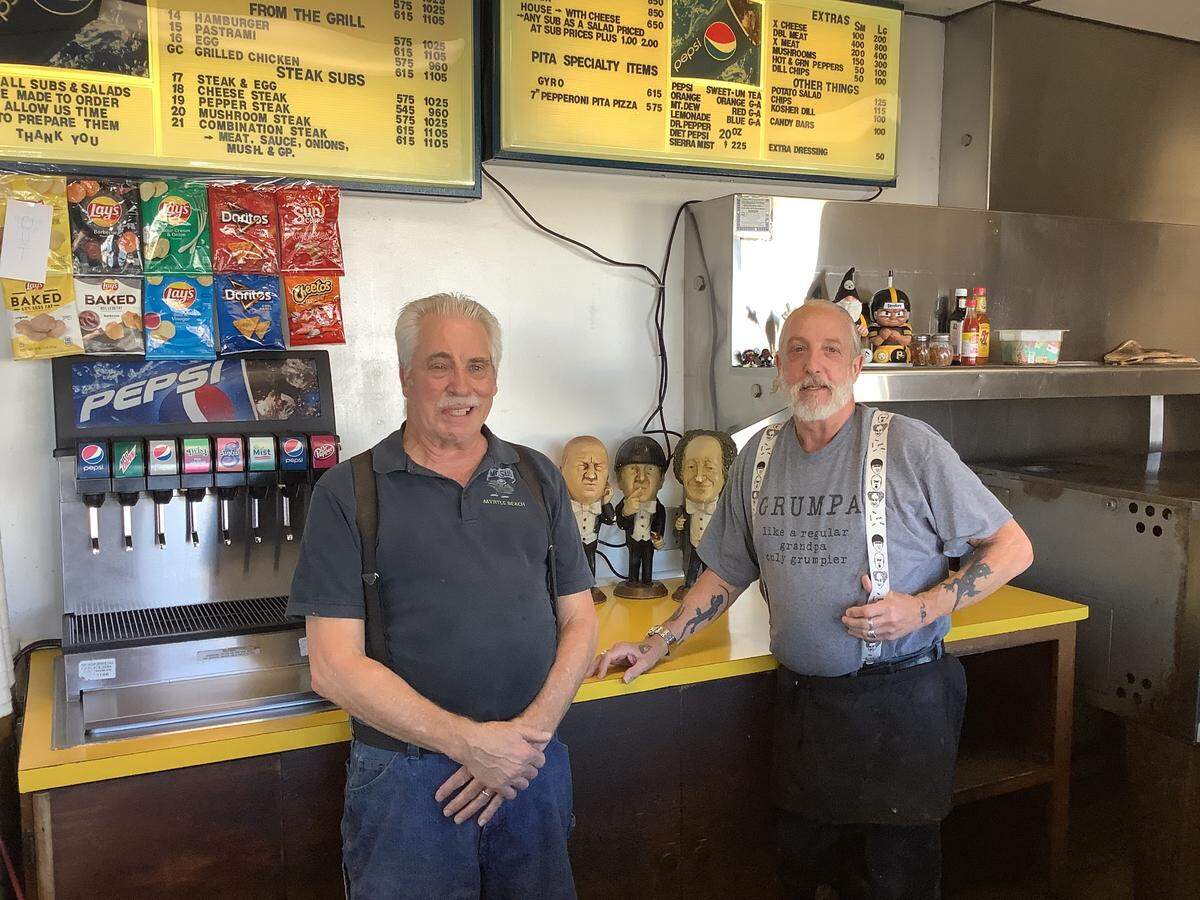 Ken (left) and Tom Conley operate Mr. Sub on Broadway Street in Myrtle Beach, which is expected to close Thursday after 43 years in business.