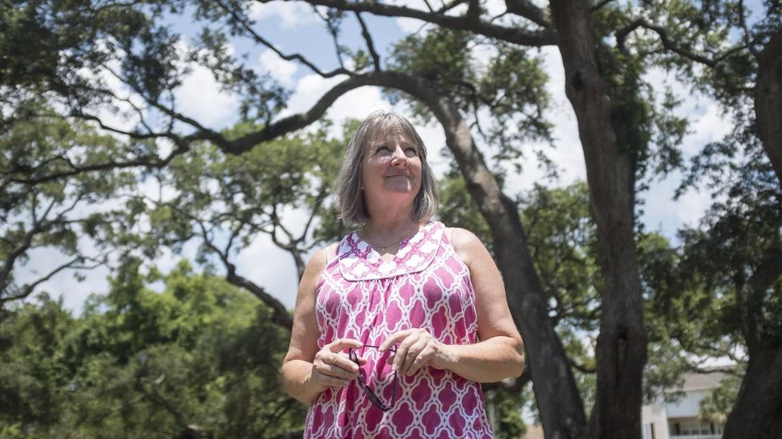 Joyce Suliman, Chairman of Surfside Beach Historical Society, stands on the site of the Ark Plantation off Third Avenue and Willow Streets. The Historical Society is attempting to purchase a nearby lot that is believed to be part of a former slave burial ground. June 15, 2018.