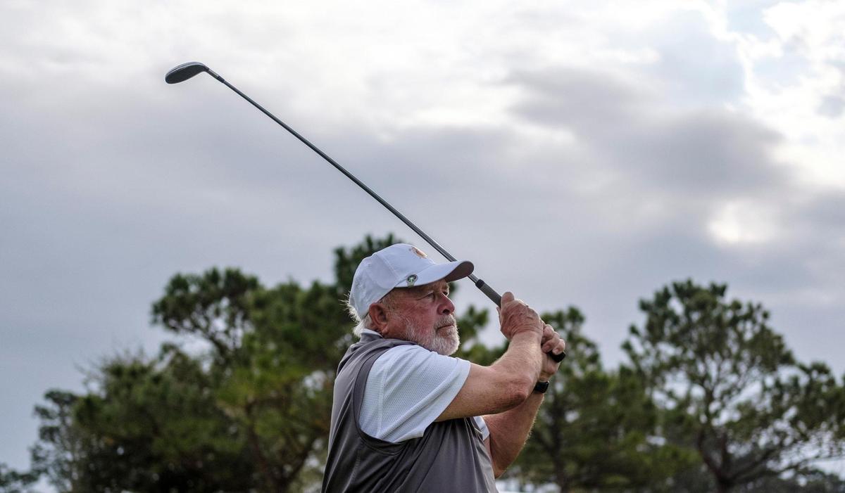 Jimmy Dean, a 75-year-old Myrtle Beach resident played his 373rd round of golf for the year at Pine Lakes Country Club on Monday. Dean, who hoped to play a round of golf for every day of the year 2020, has already surpassed his goal and expects to top the 380 round mark. December 14, 2020.