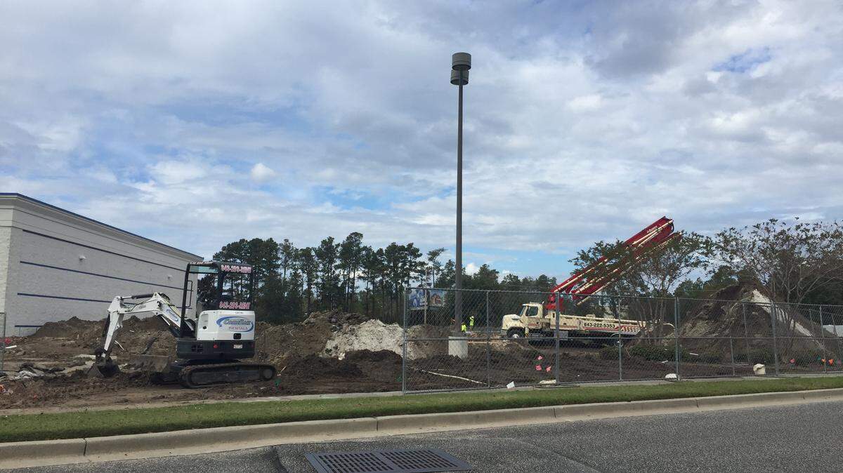 Construction at Rooms To Go in Myrtle Beach near Coastal Grand Mall