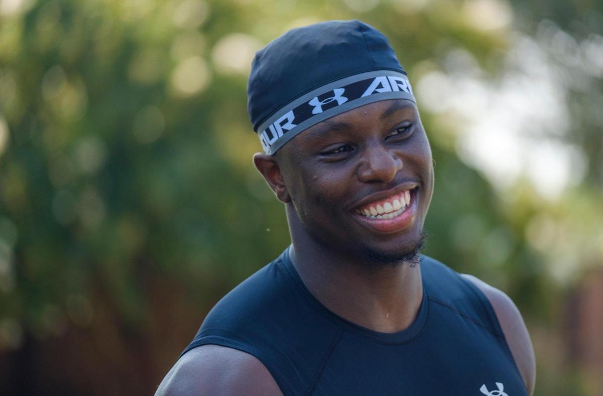 Coastal Carolina’s Jeffrey Gunter spoke to the media after practice on Aug. 11, 2021.