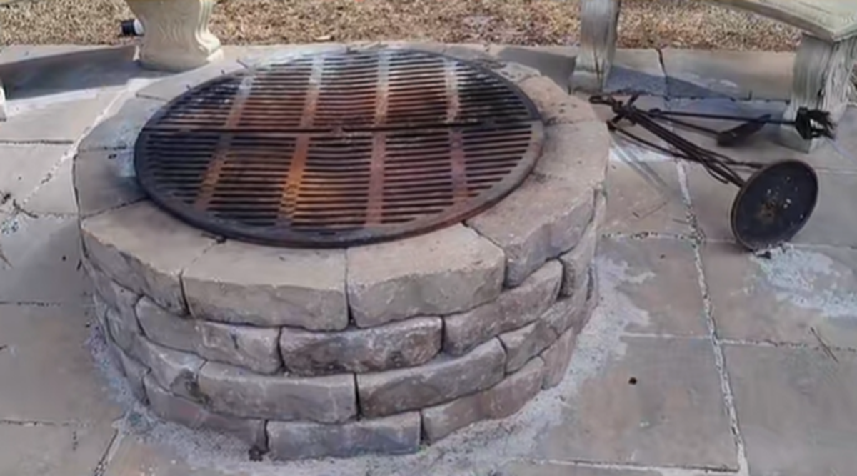 Alexandra Bialousow’s backyard fire pit with tools. The South Carolina Forestry Commission said the Carolina Forest woman who allegedly started the Covington Drive wildfire didn’t have a hose or garden equipment available to control the backyard fire she started.
