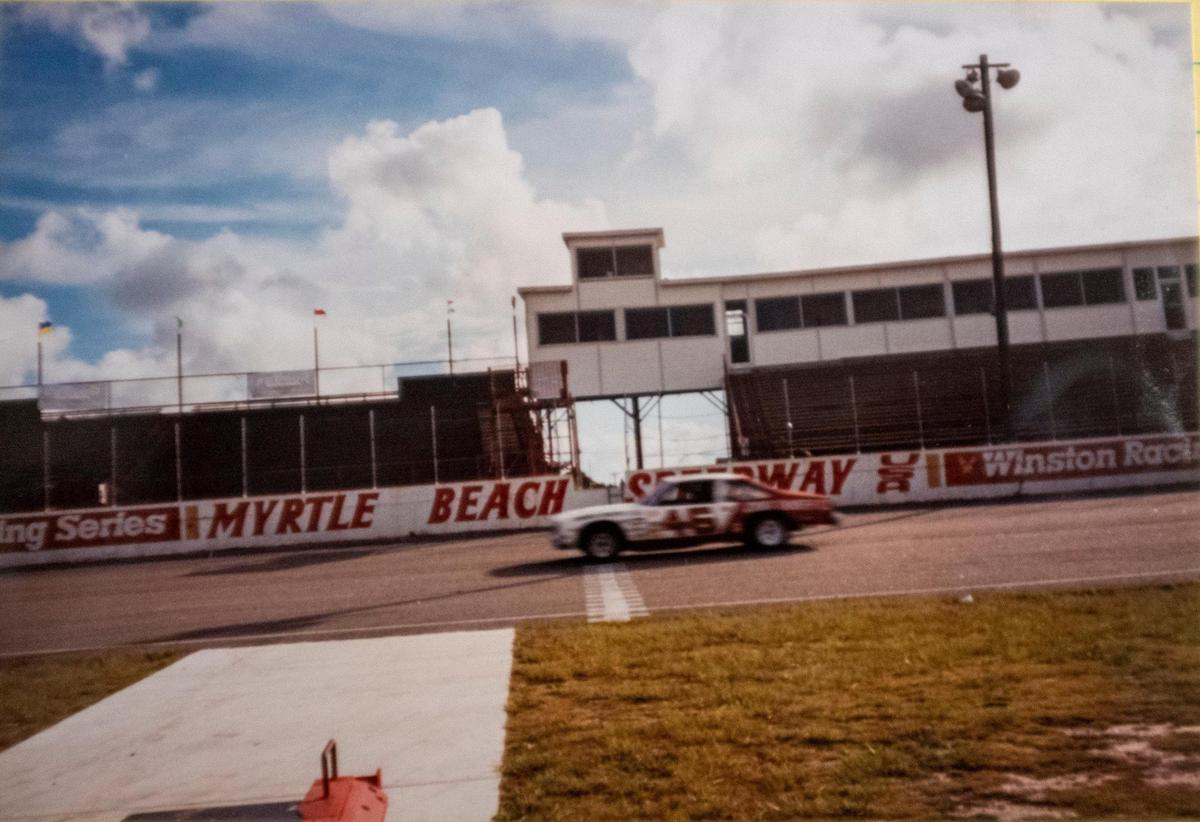 A picture from Georgetown resident Eric Joyer’s scrap book of Joyner during one of his many days at the Myrtle Beach Speedway. As the Myrtle Beach Speedway prepares to hold it’s last race, local drivers are readying their cars and reminiscing about their days at the track. August 12, 2020.