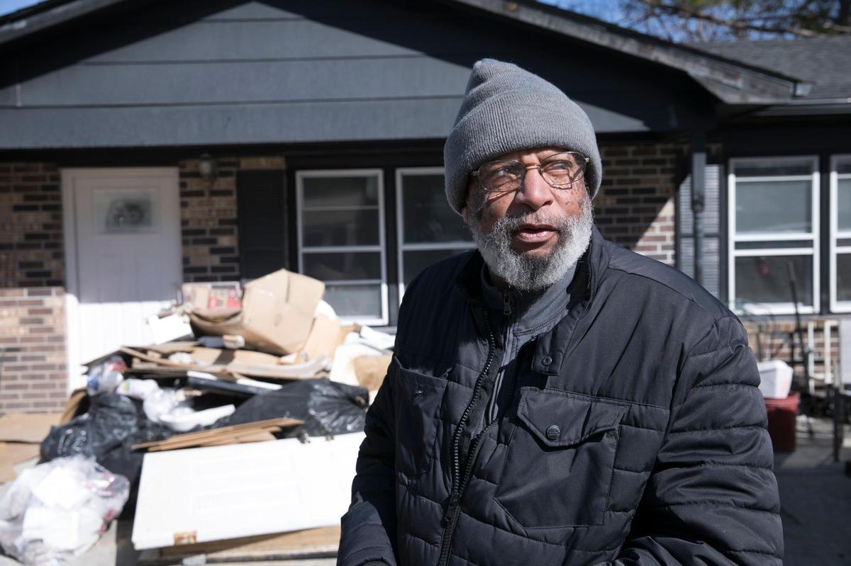 John Russell, 68, picks up the last bits of storm debris that remain in his front yard after nearly four months since Hurricane Florence flooded his Cottonwood Drive home. Russell, who has lived in the Rosewood Community for 33 years says he will be selling his home and moving when restoration is finally complete. Jan 30, 2019.