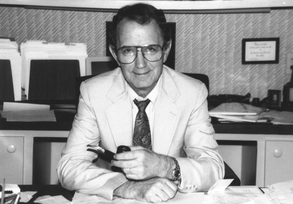 Ashby Ward, the longtime leader of the Myrtle Beach Area Chamber of Commerce, pictured at his desk. Ward led the chamber from 1974 to 2003.