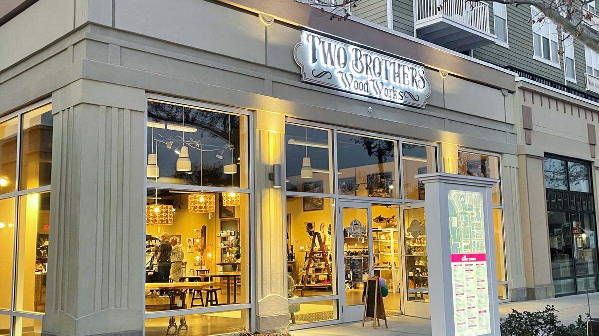 The custom furniture and decor design workshop Two Brothers Wood Works opened a permanent location in Myrtle Beach’s Market Common shopping center in February 2022.