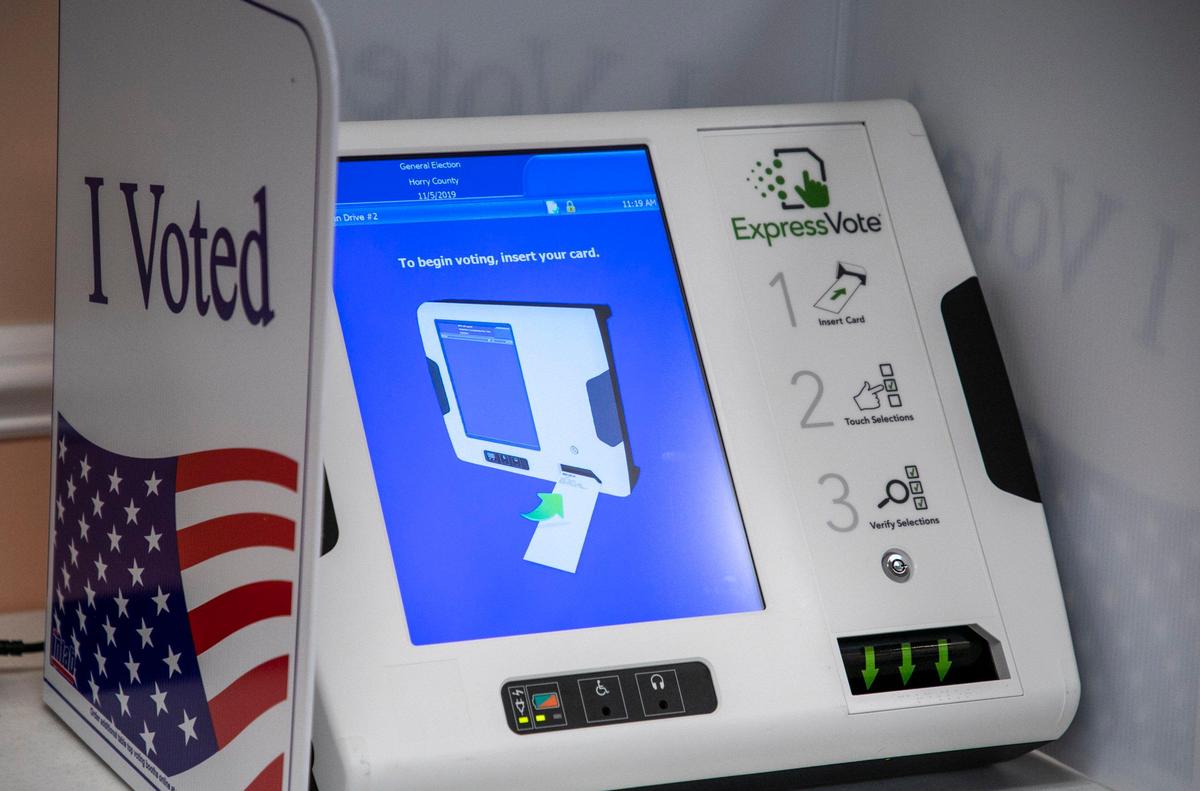 Voters at Ocean Drive 2 in North Myrtle Beach are using new voting machines to cast their ballots on Tuesday, Nov. 5, 2019.