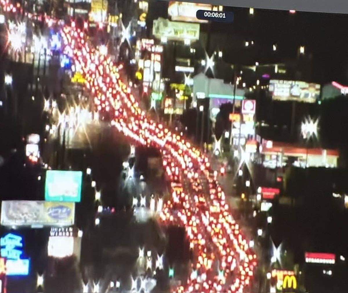 North Myrtle Beach Police showed this overhead photo of traffic along Highway 17 near Atlantic Beach on Saturday, May 23, 2026. Police said that traffic was gridlocked going into the town which is hosting the Atlantic Beach Bike Fest.