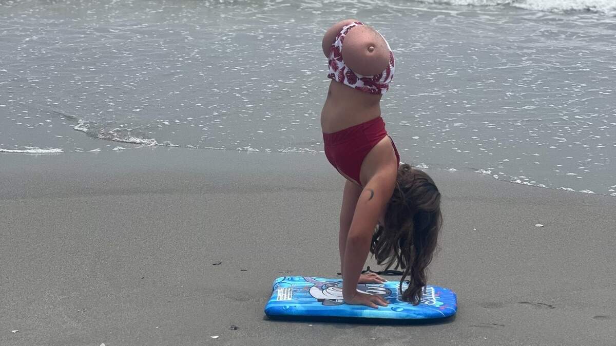Paige Calendine traveled to Myrtle Beach with her family over the weekend. Her vacations at the beach will be included a film documenting the 11-year-old adapting to life without legs.