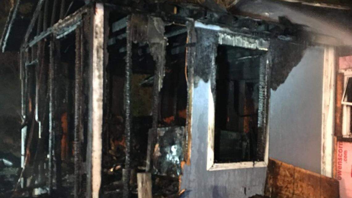 A house at 670 Paddock Road in Loris was damaged heavily from a fire Sunday night.