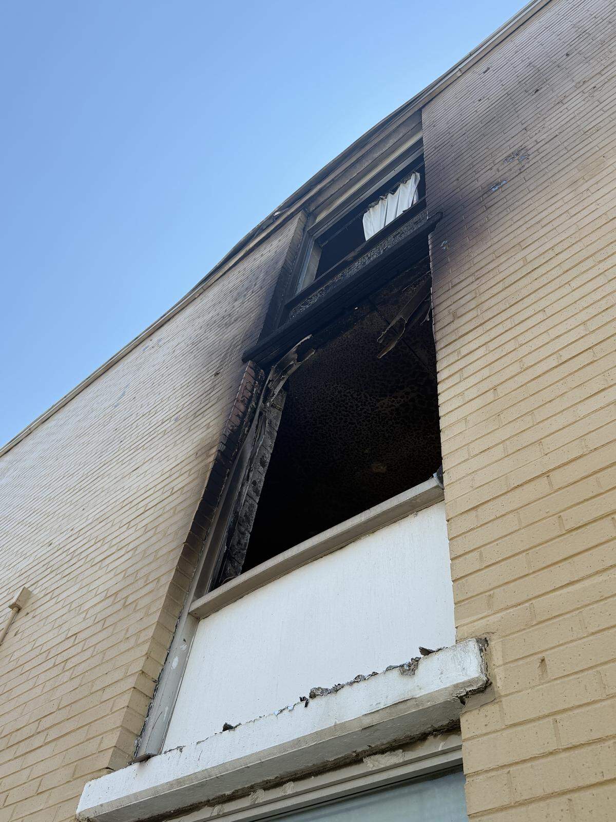 The remnants of Sunday’s fire at the Sea Gypsy Inn on Ocean Boulevard in Myrtle Beach on Monday morning.  