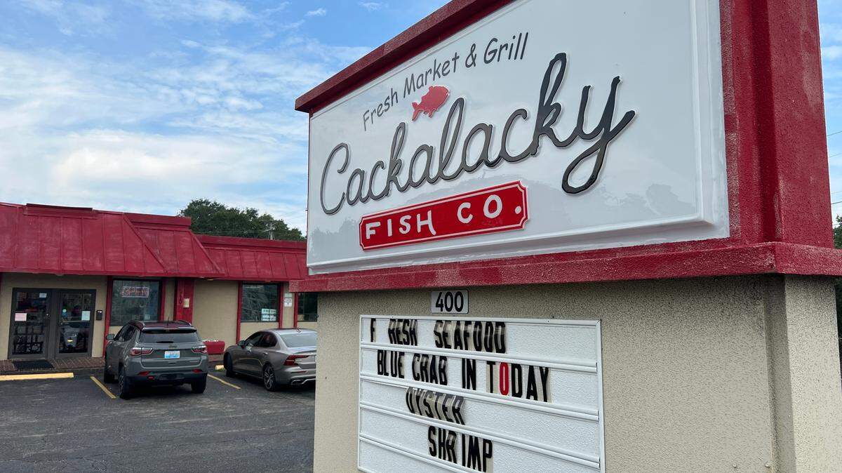 Cackalacky Fish Co., owned by William Benfield. Wither’s Swash, Myrtle Beach, S.C. Aug. 24, 2022.