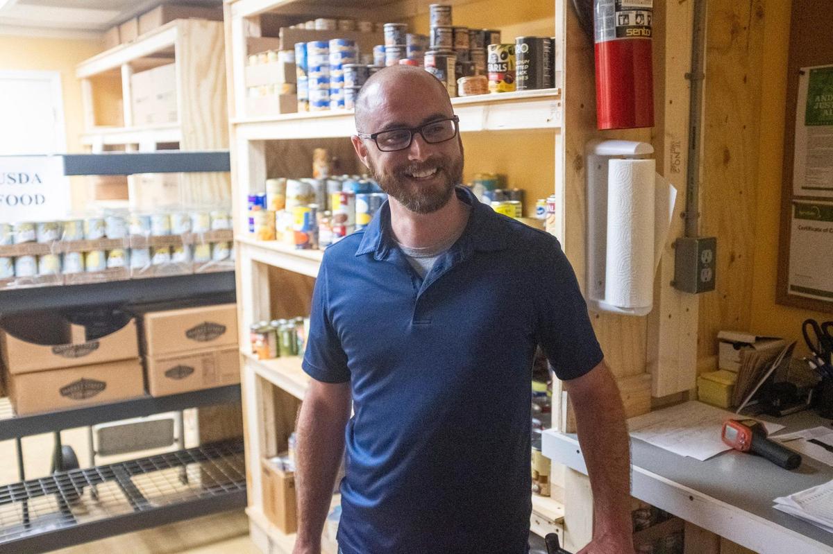 Gerry Shea, a disable veteran war in Iraq, says that his volunteer work at the Socastee Food Pantry has given his life a purpose and likely prevented him from committing suicide like many other veterans. The Socastee Food Pantry is a veteran run food source in the Socastee community. The pantry is a part of Faith Outreach Ministries, which facilitates food distribution events each month in Horry County. June 23, 2021.