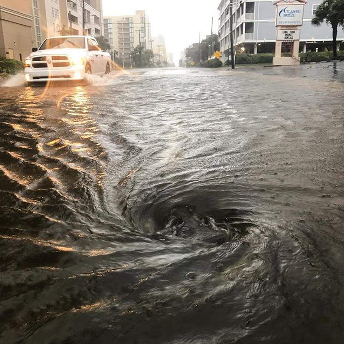 Areas in North Myrtle Beach flood as Hurricane Dorian approaches