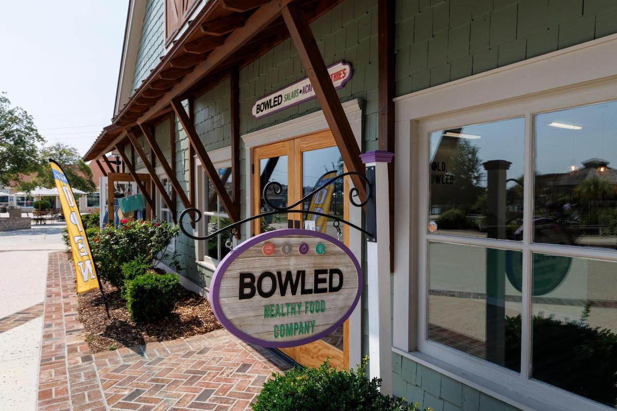 Bowled, a new restaurant featuring salads, Acai bowls, and smoothies just opened at Barefoot Landing between Crooked Hammock Brewery and Collette’s Popcorn. Tuesday, June 3, 2025.
