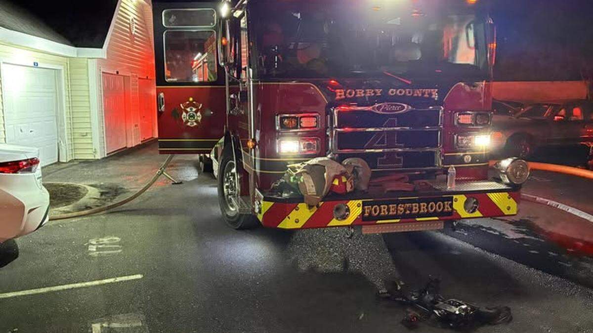 A man used gasoline to set fire to a Myrtle Beach area apartment when three roommates said they planned on not renewing their lease, police reports say.