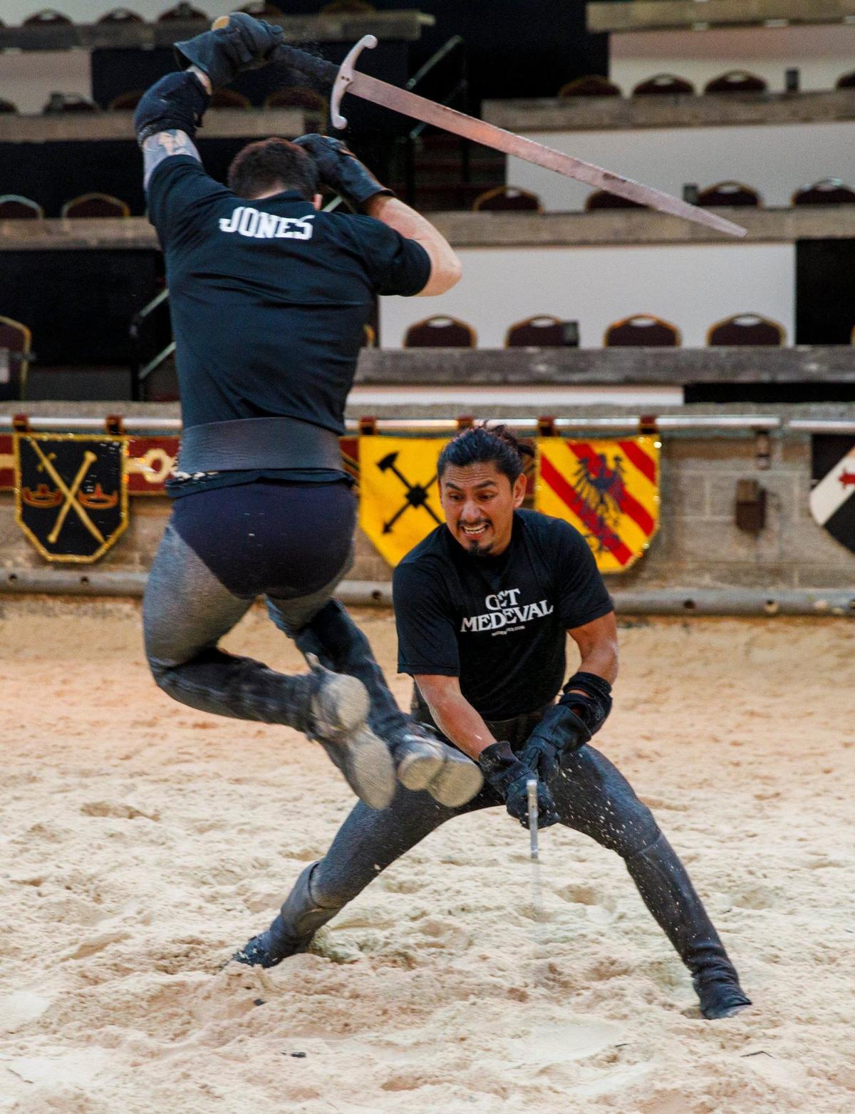 Behind the scenes at Medieval Times dinner theater in Myrtle Beach. One hundred thirty five team members prepare for their nightly performances that include sword fights, joisting, falconry and horseback riding. The tournament of knights can host up to 1,234 guests. Sept. 26, 2024.