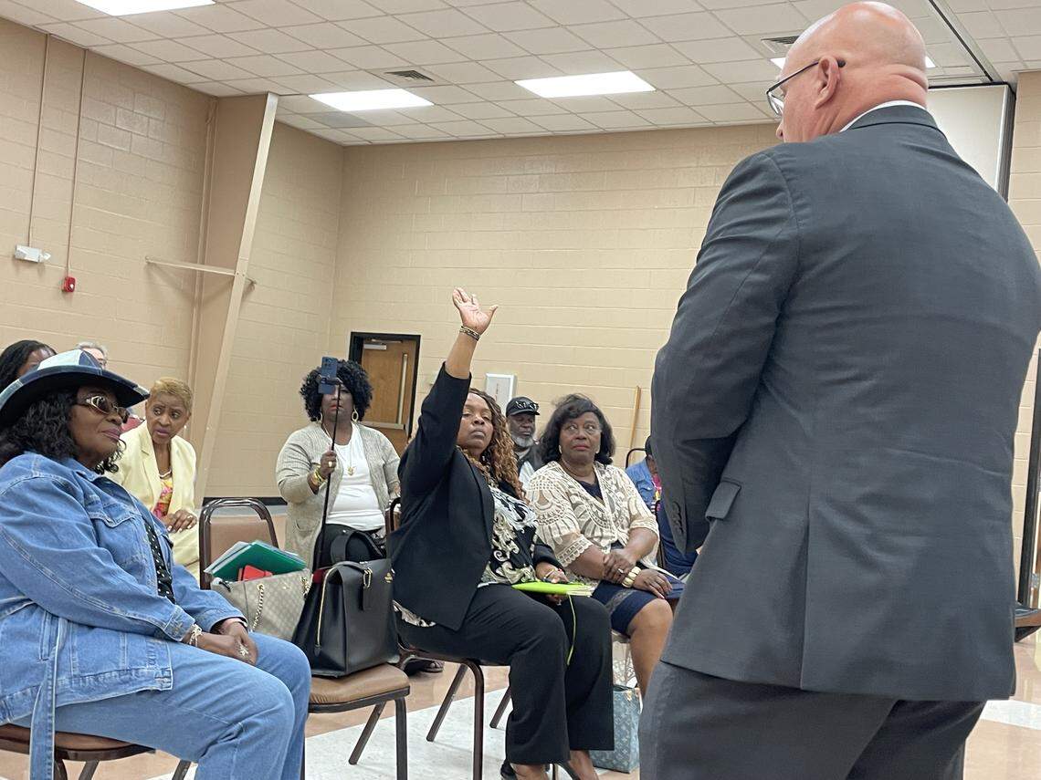 More than 40 residents spoke Monday, April 20, 2026, at a community input session regarding the hiring of a new police chief for the city of Myrtle Beach. Two other sessions are scheduled this week.
