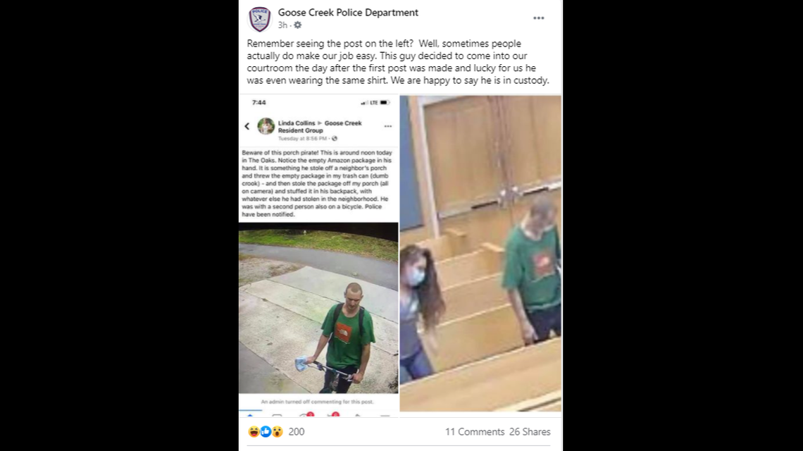 This is the Goose Creek Police Department’s Nov. 13 Facebook post