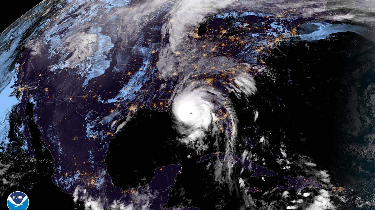 A satellite look at Hurricane Michael Wednesday, Oct. 10, 2018.