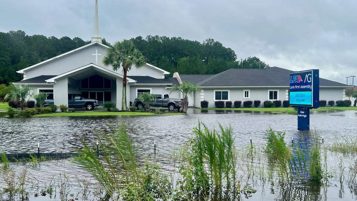 Look at Myrtle Beach areas after Tropical Storm Debby. More rain expected