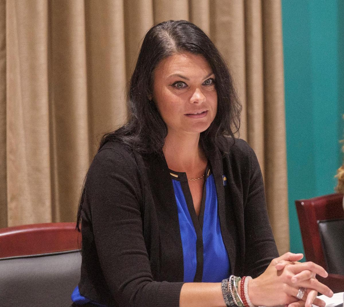 Nikki Fontana responds to questions at the Destination North Myrtle Beach City Council Candidate Forum. Oct. 13, 2021.