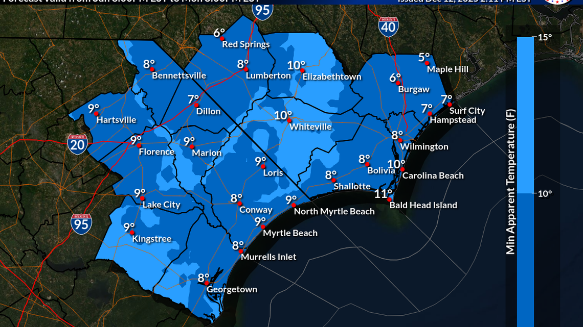 Myrtle Beach area will see ‘extreme’ cold. How low will temperatures dip?