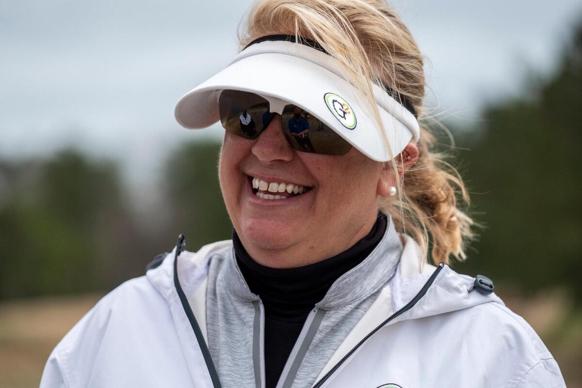 Michele Gajderowicz, the business’ CEO and managing partne of the G2 Golf Group instruction school which recently opened on the driving range of Farmstead Golf Links in Calabash, N.C. March 22, 2021.