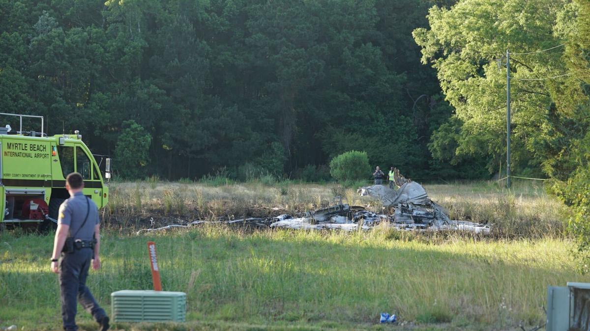 Horry County Fire Rescue responds to a plane crash in Socastee on Friday, May 21.