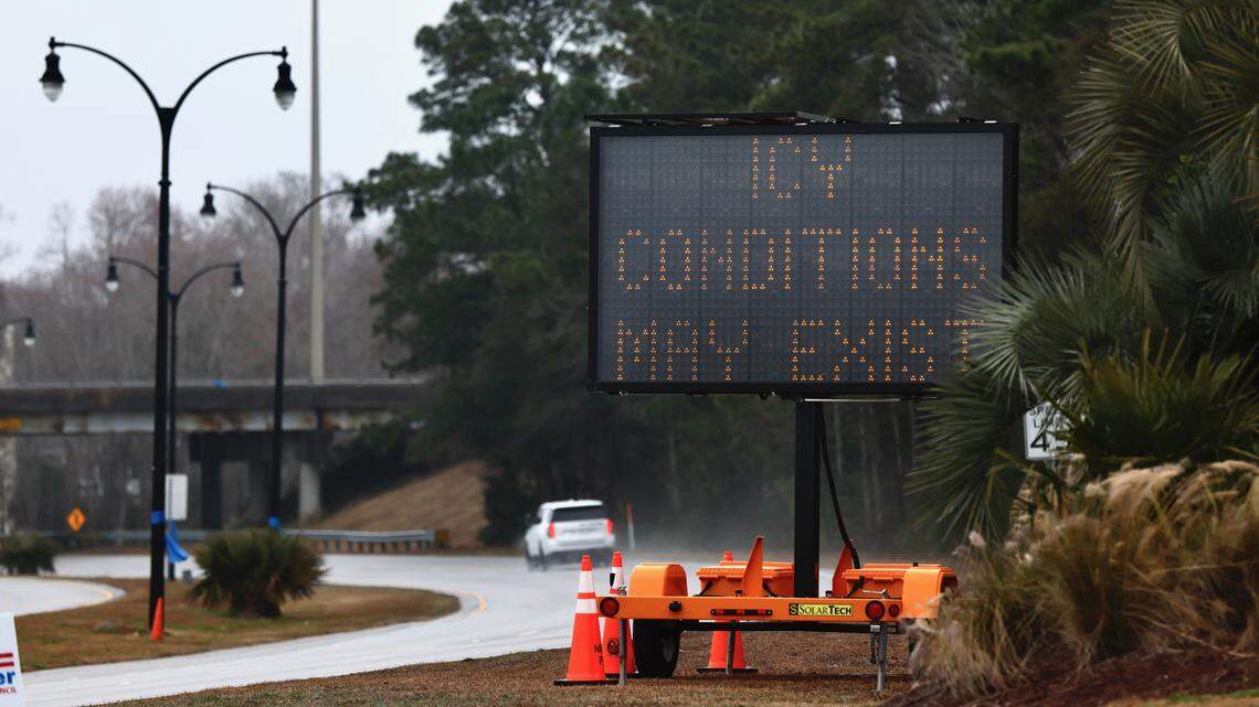 Icy rain in Myrtle Beach area. Real worry freezing temps heading into work week