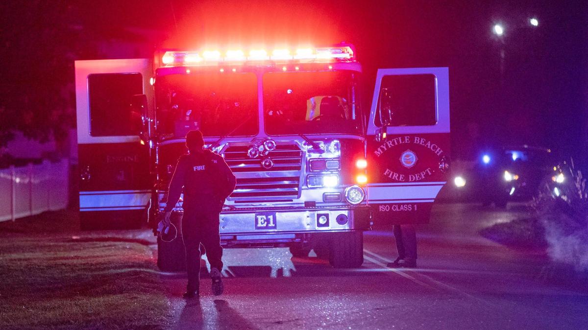Myrtle Beach fire fighter were on the scene of a shooting in Myrtle Beach on Cedar Street and 3rd Avenue North on Monday evening. Arriving officers shortly after 5 p.m. found two people with “life-threatening injuries” according to reports. December 19, 2022.