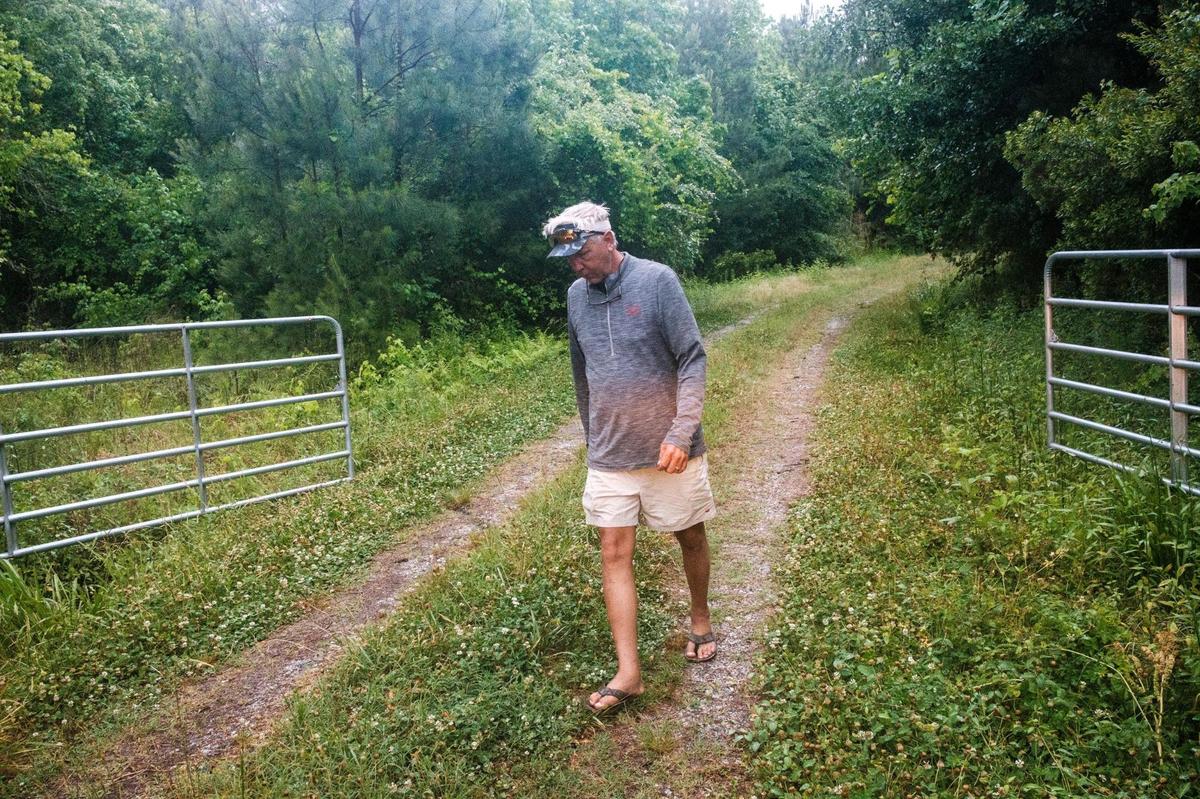 Keith Collins, who has been cultivating his 150 acres of land in Bucksville for wildlife habitat and hunting, is now concerned that new development may threaten his lifestyle. As Horry County continues to grow, developers eye rural farmland for future building. Along SC 701, many residents fear the growth will ruin their rural way of life. May 12, 2022.