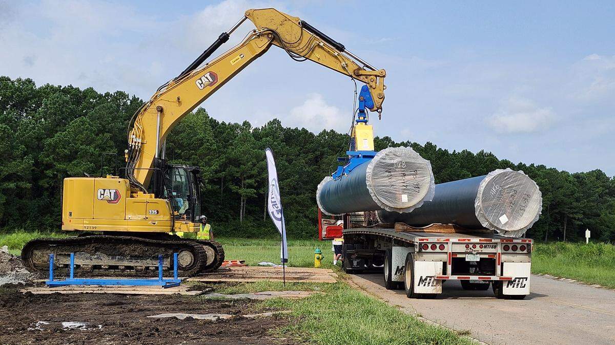 A contractor began Aug. 2024 the process of installing Myrtle Beach’s new waterline along Old Bryan Drive.