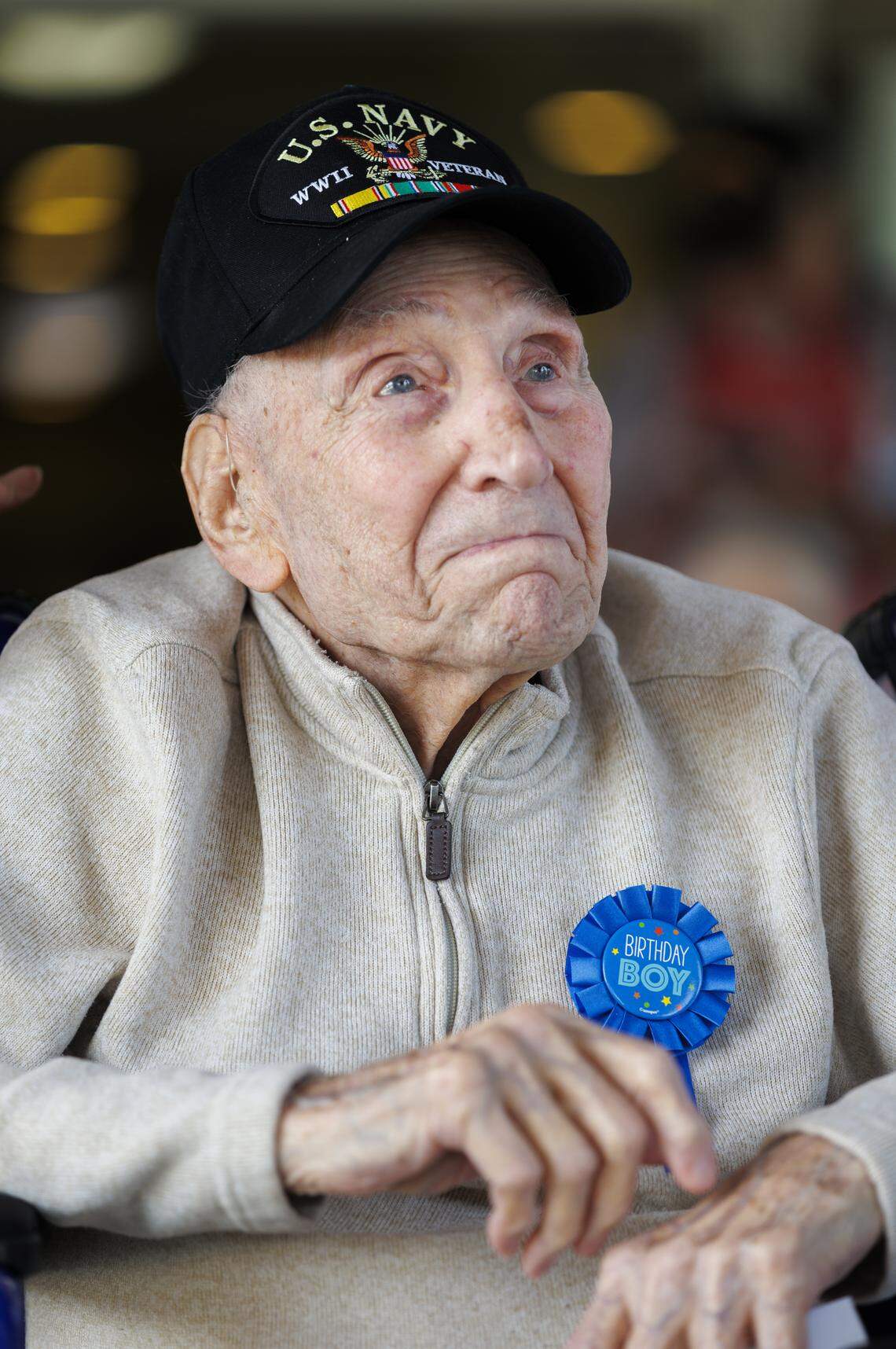 Augustine “Gus” Preno, believed to be the oldest living World War II veteran in SC, was celebrated on his 109th birthday Monday at the River Park Senior Living Center in Little River, S.C. with a parade. April 13, 2026.